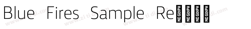 Blue Fires Sample Re字体转换